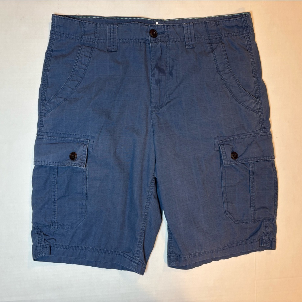 Urban Pipeline men’s 100% cotton blue classic length cargo shorts size 33